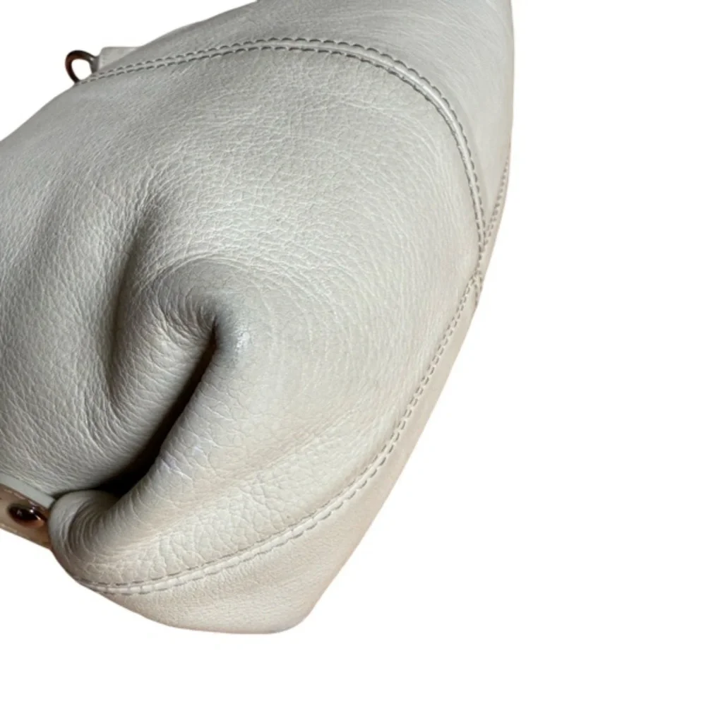 Coach Cream Crossbody Bag with Logo Tag